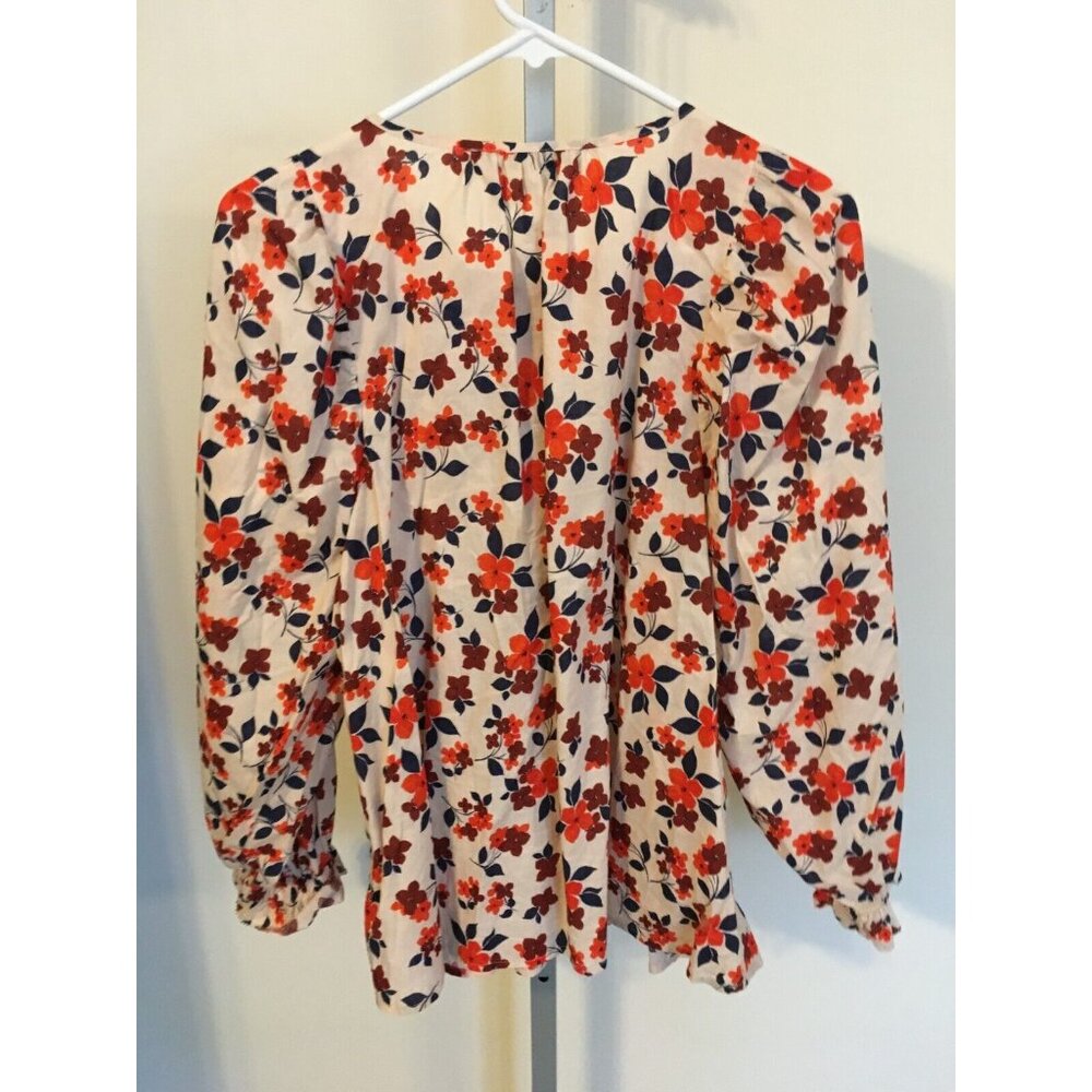 Elizabeth and James Blouse Shirt Top Medium Fall Peasant Cotton Lightweight - Picture 6 of 9